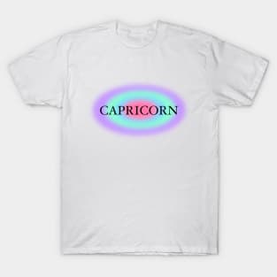 Glowing Aura Capricorn Zodiac Sign T-Shirt